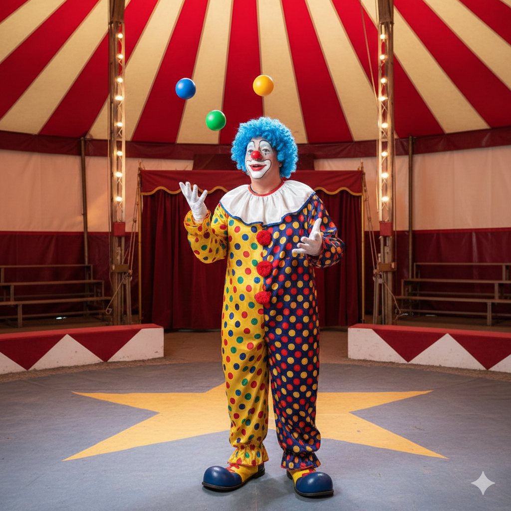 Imagen de payaso Tuki Tuki, figura vinculada a la trágica noticia reciente