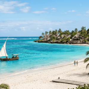 Playas de arena blanca y aguas turquesas en Zanzíbar durante un viaje en 2026